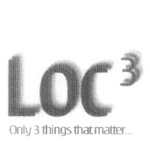 LOC3 ONLY 3 THINGS THAT MATTER...
