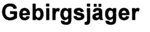 GEBIRGSJAGER