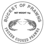 BUCKET OF PRAWNS FROZEN COOKED PRAWNS