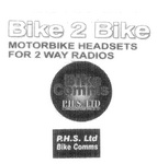 BIKE 2 BIKE MOTORBIKE HEADSETS FOR 2 WAY RADIOS BIKE COMMS P.H.S. LTD COMMUNICATIONS SPECIALIST P.H.S. LTD BIKE COMMS