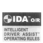 IDA O/R INTELLIGENT DRIVER ASSIST OPERATING RULES