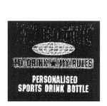 MY BOTTLE MY DRINK MY RULES PERSONALISED SPORTS DRINK BOTTLE