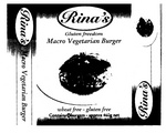 RINA'S GLUTEN FREEDOM MACRO VEGETARIAN BURGER WHEAT FREE - GLUTEN FREE