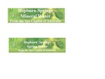 HEPBURN SPRINGS MINERAL WATER FROM THE SPA CAPITAL OF AUSTRALIA ; HEPBURN SPRINGS SPRING WATER FROM THE SPA CAPITAL OF AUSTRALIA