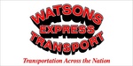 WATSONS EXPRESS TRANSPORT TRANSPORTATION ACROSS THE NATION