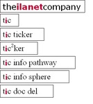 THEILANETCOMPANY ; TIC ; TIC TICKER ; TIC2KER ; TIC INFO PATHWAY ; TIC INFO SPHERE ; TIC DOC DEL