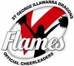 FLAMES ST GEORGE ILLAWARRA DRAGONS OFFICIAL CHEERLEADERS