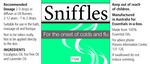 SNIFFLES FOR THE ONSET OF COLDS AND FLU