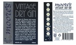 MOORE'S VINTAGE DRY GIN JUNIPER CORIANDER ANGELICA WILD LIME CINNAMON MYRTLE MACADAMIA ILLAWARRA PALM