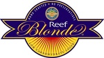 REEF BLONDE LOW CARBOHYDRATE LAGER HAND CRAFTED NO PRESERVATIVES BLUE SKY BREWERY