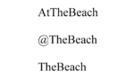 ATTHEBEACH ; @THEBEACH ; THEBEACH
