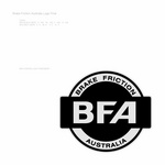 BFA BRAKE FRICTION AUSTRALIA BFA POSITIVE LOGO TREATMENT
