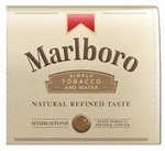 MARLBORO SIMPLY TOBACCO AND WATER NATURAL REFINED TASTE HYDROSTONE KEEPS TOBACCO FRESHER LONGER