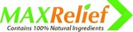 MAX RELIEF CONTAINS 100% NATURAL INGREDIENTS