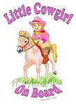 LITTLE COWGIRL ON BOARD TMB GRAPHIC DESIGNS