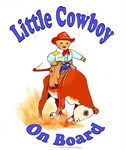 LITTLE COWBOY ON BOARD TMB GRAPHIC DESIGNS