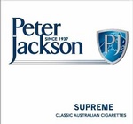 PJ PETER JACKSON SINCE 1937 SUPREME CLASSIC AUSTRALIAN CIGARETTES