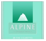 ALPINE UNIQUELY FRESH 25 FINE CIGARETTES