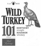 WILD TURKEY 101 PROOF REAL KENTUCKY KENTUCKY STRAIGHT BOURBON WHISKEY AN ESTD 1855
