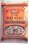TAJ KING SELA RICE BASMATI RICE GOLDEN PARBOILED EXTRA LONG GRAIN 99% FAT FREE CHOLESTEROL FREE GLUTEN FREE NON-STICK DOUBLE SILKY POLISHED 100% SORTEXED CLEAN PRODUCT OF INDIA LOW GI