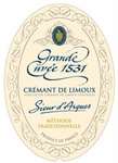 GRANDE CUVE'E 1531 CREMANT DE LIMOUX APPELLATION CREMANT DE LIMOUX CONTROLEE SIEUR D'ARQUES METHODE TRADITIONNELLE PRODUCT OF FRANCE