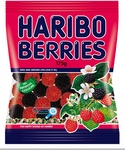 HARIBO BERRIES KIDS AND GROWN-UPS LOVE IT SO, THE HAPPY WORLD OF HARIBO BE TREAT WISE GET TA KNOW YOUR %DI SEE BACK OF PACK