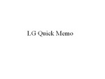 LG QUICK MEMO