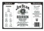 JIM BEAM BOURBON KENTUCKY STRAIGHT BOURBON WHISKEY JAMES B. BEAM DISTILLING CO. B BEAM FORMULA A STANDARD SINCE 1795 LEGACY SEVEN GENERATIONS OF THE BEAM FAMILY JACOB BEAM 1770-1834 DAVID BEAM 1802-1854 DAVID M. BEAM 1833-1913 COLONEL JAMES B. BEAM 1864-1