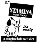 STAMINA DOG FOOD ITS MEATY A COMPLETE BALANCED DIET