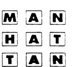 HAT                                                                   MAN                                                                   MANHATTAN                                                             TAN