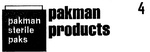 PAKMAN PRODUCTS PAKMAN STERILE PAKS