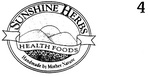 SUNSHINE HERBS HEALTH FOODS HANDMADE BY MOTHER NATURE