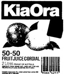 KIAORA                                                                50.50                                                                 FRUIT JUICE CORDIAL