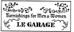 LE GARAGE FURNISHINGS FOR MEN & WOMEN