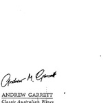 ANDREW M GARRETT                                                      ANDREW GARRETT CLASSIC AUSTRALIAN WINES