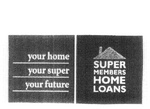 YOUR HOME  YOUR SUPER  YOUR FUTURE  SUPER MEMBERS HOME LOANS