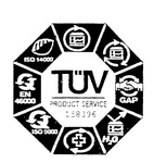 TUV PRODUCT SERVICE 158396 GAP H20 ISO 9000 EN 46000 ISO 14000