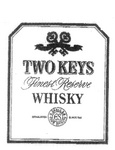 TWO KEYS FINEST RESERVE WHISKY ES E.SNELL FINE SPIRITS