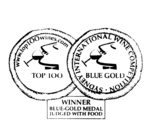 SYDNEY INTERNATIONAL WINE COMPETITION BLUE GOLD WWW.TOP100WINES.COM TOP 100 WINNER BLUE-GOLD MEDAL JUDGED WITH FOOD