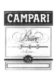 CAMPARI BITTER G. CAMPARI FRATELLI CAMPARI SUCCESSORI MILANO