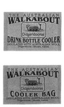 DIDGERIDOONAS  THE AUSTRALIAN WALKABOUT  DRINK BOTTLE COOLER INSULATED ; WITH AUSTRALIAN WOOL ; DIDGERIDOONAS THE AUSTRALIAN WALKABOUT COOLER BAG INSULATED WITH ; AUSTRALIAN WOOL