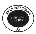 RATED VERY STRONG AA STANDARD & POOR'S