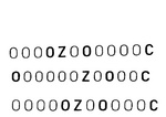 OOOOZOOOOOOC ; OOOOOOZOOOOC ; 00000Z00000C