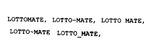 LOTTOMATE ; LOTTO-MATE ; LOTTO MATE ; LOTTO_MATE ; LOTTO~MATE