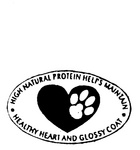 HIGH NATURAL PROTEIN HELPS MAINTAIN HEALTHY HEART AND GLOSSY COAT