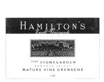 HAMILTON'S EWELL VINEYARDS FIRST ESTABLISHED 1837 1999 STONEGARDEN BAROSSA VALLEY MATURE VINE GRENACHE