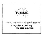 TUFLOK TRANSLUCENT POLYCARBONATE PERGOLA ROOFING UV THE WINNER