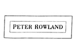 PETER ROWLAND