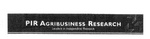 PIR AGRIBUSINESS RESEARCH LEADERS IN INDEPENDENT RESEARCH
