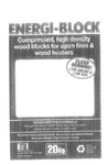 ENERGI-BLOCK COMPRESSED, HIGH DENSITY WOOD BLOCKS FOR OPEN FIRES & WOOD HEATERS CLEAN BURNING! LOW SMOKE & LOW ASH